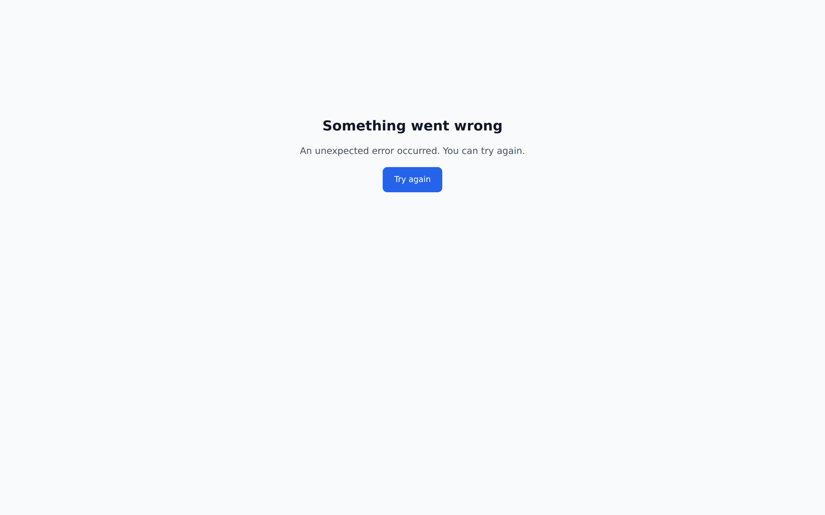 Events management screen